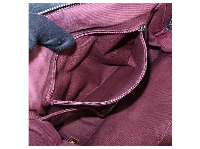 Borsa a spalla a catena in pelle CHANEL Matelasse COCO Mark Bordeaux Argento - vista 19