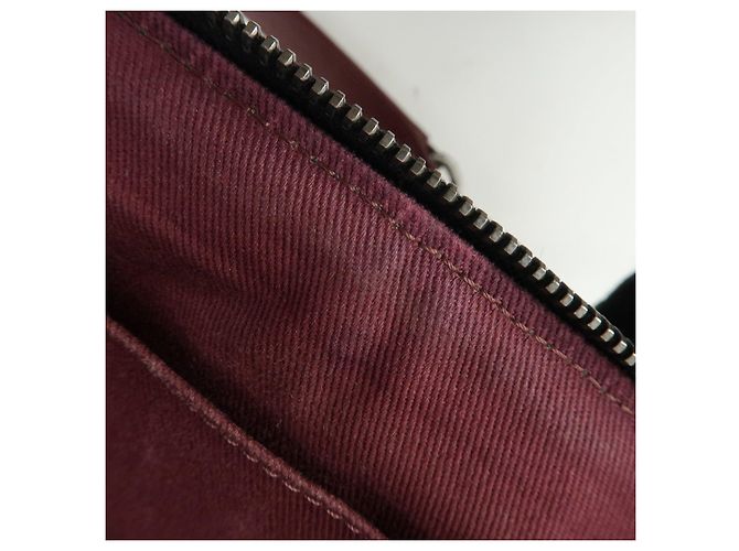 Borsa a spalla a catena in pelle CHANEL Matelasse COCO Mark Bordeaux Argento - vista 22