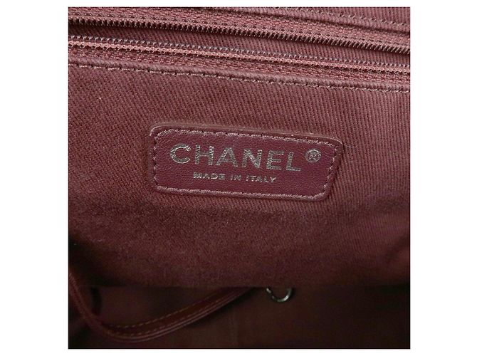 Borsa a spalla a catena in pelle CHANEL Matelasse COCO Mark Bordeaux Argento - vista 23