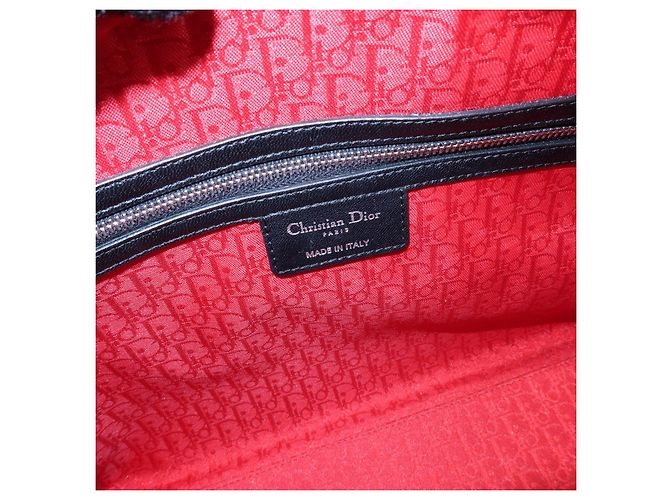 Borsa Christian Dior Lady Dior Cannage in pelle d'agnello nera - vista 20