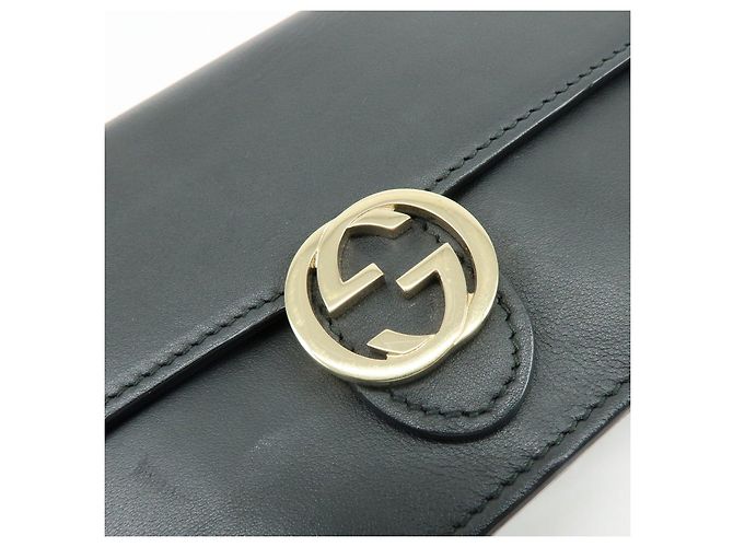 GUCCI Borsa a spalla e tracolla in pelle Interlocking G Nera 369664 - vista 13