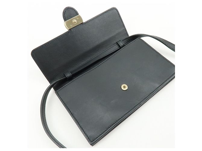 GUCCI Borsa a spalla e tracolla in pelle Interlocking G Nera 369664 - vista 15