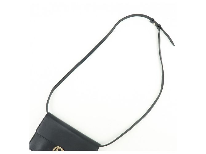 GUCCI Borsa a spalla e tracolla in pelle Interlocking G Nera 369664 - vista 5