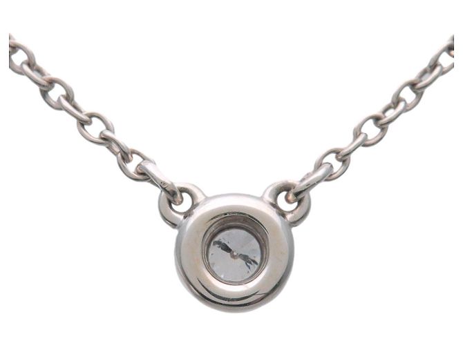 Tiffany & Co By The Yard 1P Diamond Necklace SV925 Silver - view 2