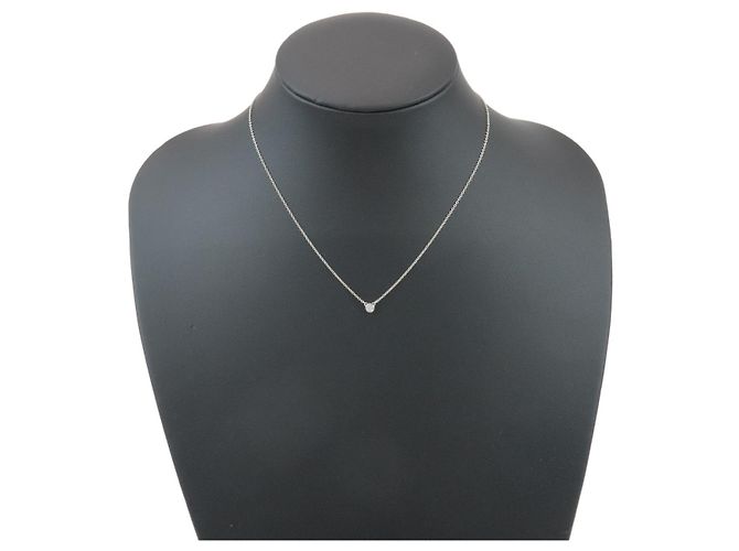 Tiffany & Co By The Yard 1P Diamond Necklace SV925 Silver - view 6