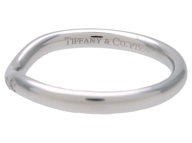Tiffany & Co Curved Band 9P Diamantring Platin PT950 US4.5 EU48 - Ansicht 5