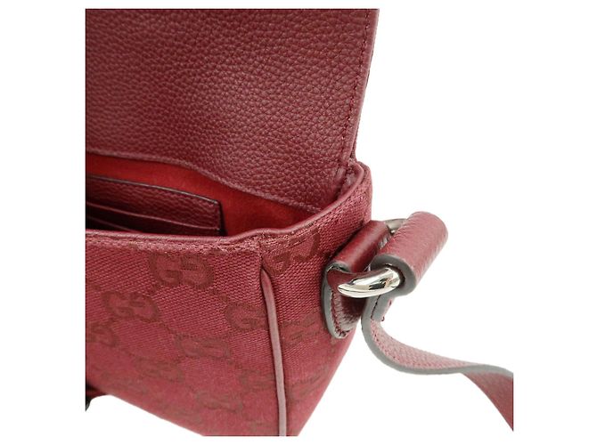 Borsa a Tracolla GUCCI Sherry GG Canvas Leather Bordeaux 802100 - vista 10