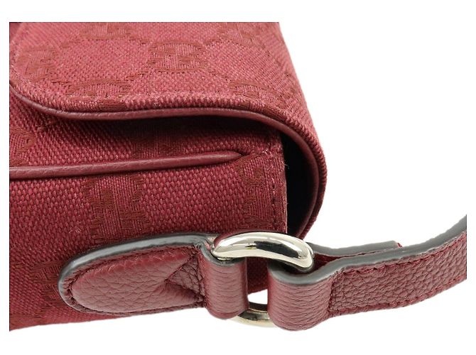 Borsa a Tracolla GUCCI Sherry GG Canvas Leather Bordeaux 802100 - vista 5