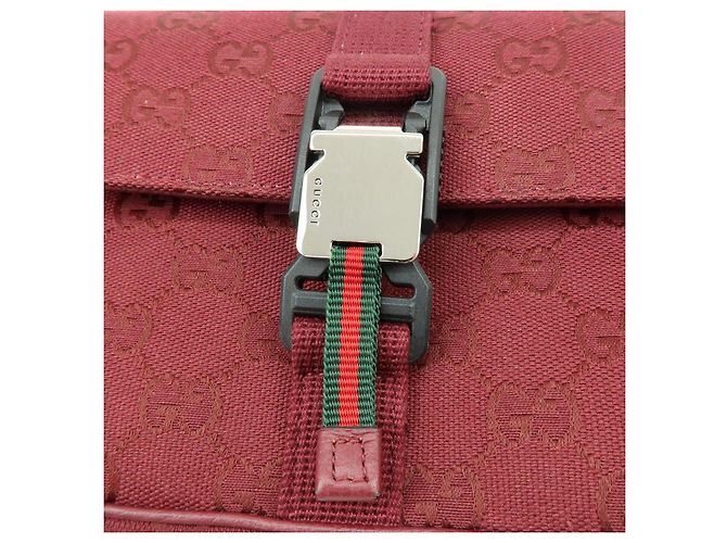 Borsa a Tracolla GUCCI Sherry GG Canvas Leather Bordeaux 802100 - vista 8