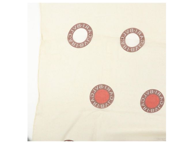 Bulgari BVLGARI BVLGARI Sciarpa Trasparente 100% Seta Beige Red - vista 11