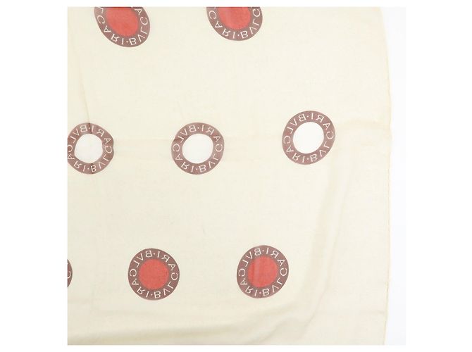 Bulgari BVLGARI BVLGARI Sciarpa Trasparente 100% Seta Beige Red - vista 12