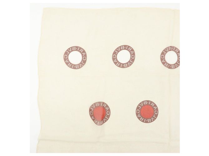 Bulgari BVLGARI BVLGARI Sciarpa Trasparente 100% Seta Beige Red - vista 13