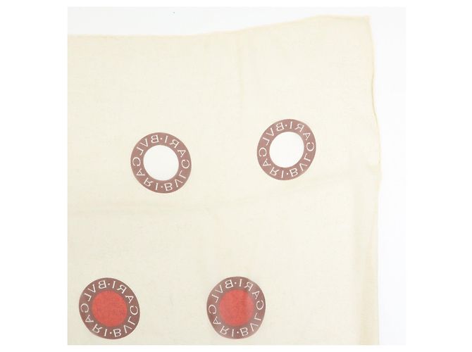 Bulgari BVLGARI BVLGARI Sciarpa Trasparente 100% Seta Beige Red - vista 14