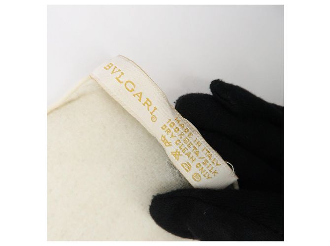 Bulgari BVLGARI BVLGARI Sciarpa Trasparente 100% Seta Beige Red - vista 16