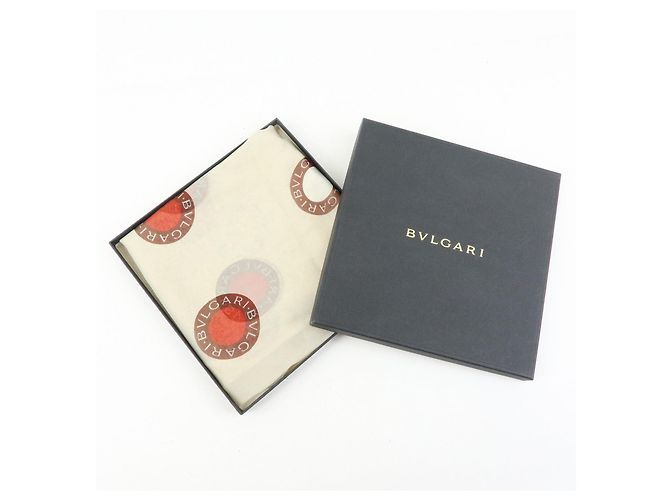 Bulgari BVLGARI BVLGARI Sciarpa Trasparente 100% Seta Beige Red - vista 18