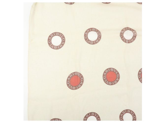 Bulgari BVLGARI BVLGARI Sciarpa Trasparente 100% Seta Beige Red - vista 5
