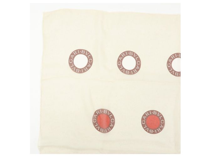 Bulgari BVLGARI BVLGARI Sciarpa Trasparente 100% Seta Beige Red - vista 7