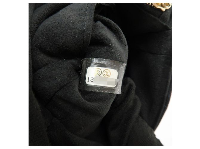 CHANEL Matelasse COCO Mark Beauty Case in camoscio Nero - vista 21