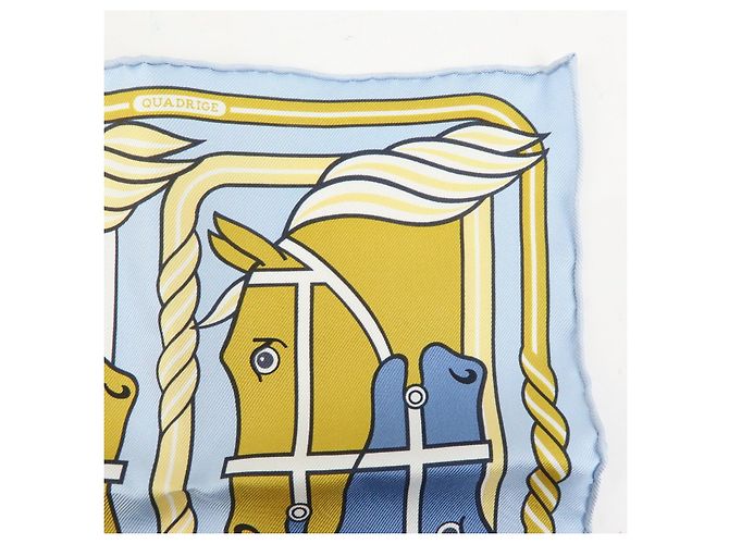 Hermès HERMES Carre 42/20 Set aus 2 Seidentüchern 100% QUADRIGE Rot Blau - Ansicht 14