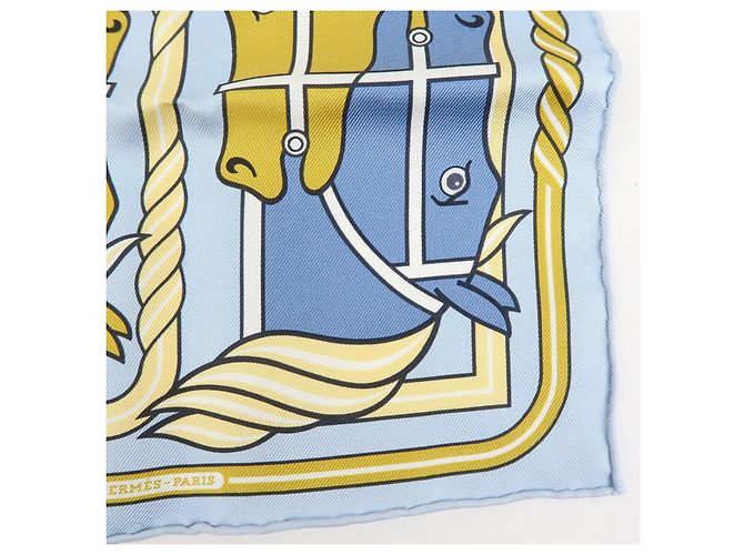 Hermès HERMES Carre 42/20 Set aus 2 Seidentüchern 100% QUADRIGE Rot Blau - Ansicht 16