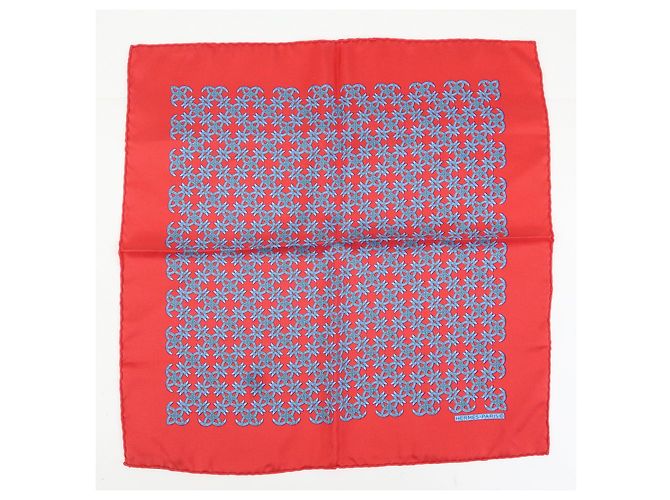 Hermès HERMES Carre 42/20 Set aus 2 Seidentüchern 100% QUADRIGE Rot Blau - Ansicht 2