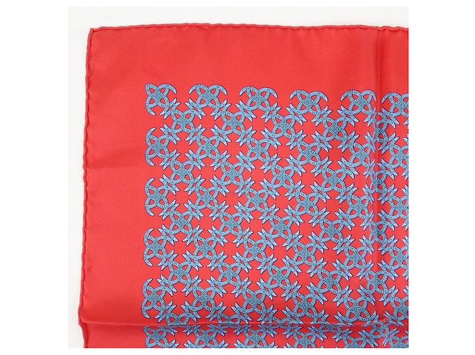 Hermès HERMES Carre 42/20 Set aus 2 Seidentüchern 100% QUADRIGE Rot Blau - Ansicht 4