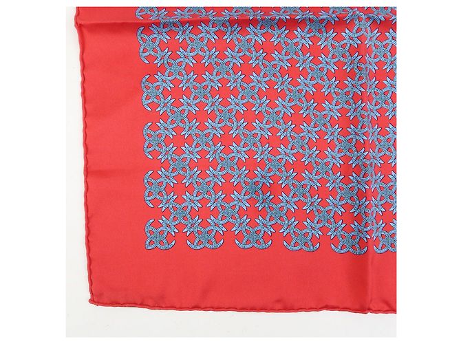 Hermès HERMES Carre 42/20 Set aus 2 Seidentüchern 100% QUADRIGE Rot Blau - Ansicht 6