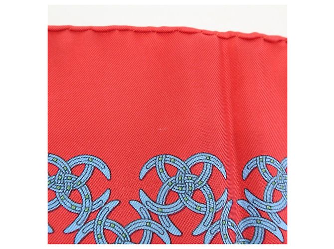 Hermès HERMES Carre 42/20 Set aus 2 Seidentüchern 100% QUADRIGE Rot Blau - Ansicht 8