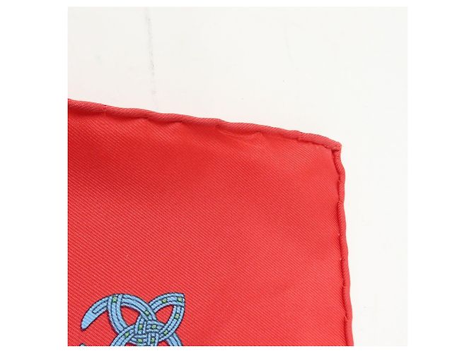 Hermès HERMES Carre 42/20 Set aus 2 Seidentüchern 100% QUADRIGE Rot Blau - Ansicht 9