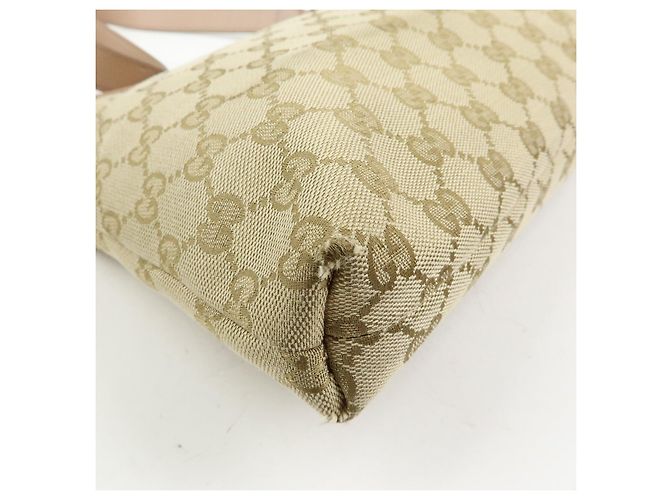 Borsa a tracolla GUCCI GG Canvas Leather Beige Pink 388924 - vista 10