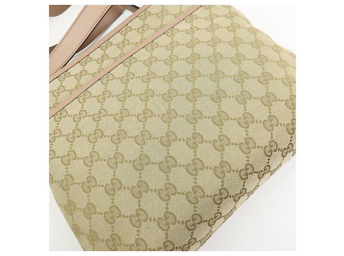 Borsa a tracolla GUCCI GG Canvas Leather Beige Pink 388924 - vista 13