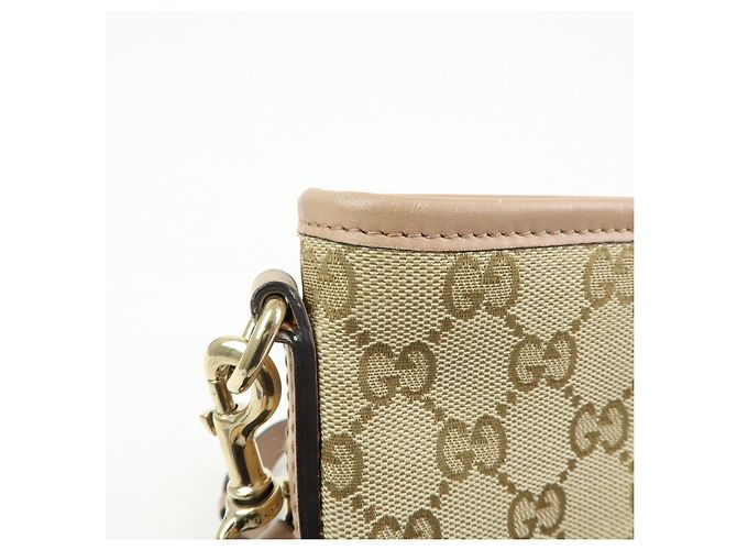Borsa a tracolla GUCCI GG Canvas Leather Beige Pink 388924 - vista 14
