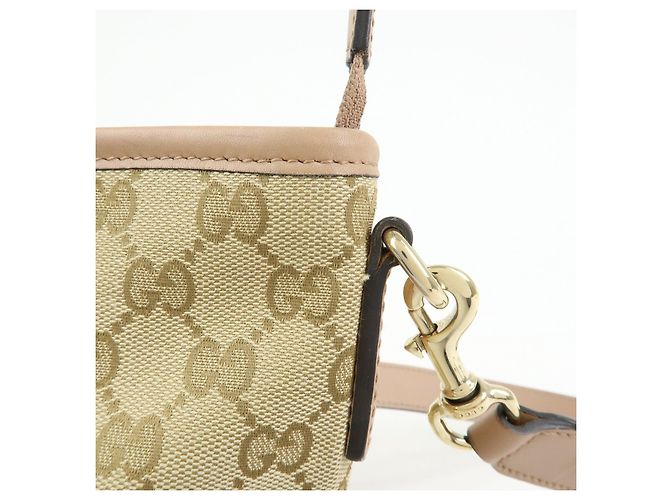 Borsa a tracolla GUCCI GG Canvas Leather Beige Pink 388924 - vista 15
