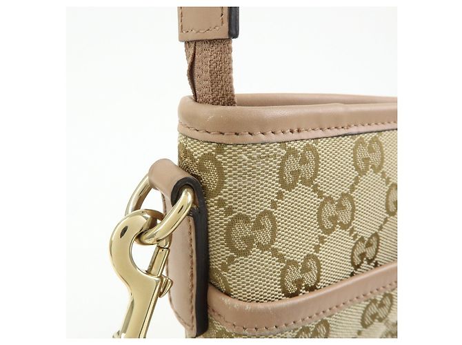 Borsa a tracolla GUCCI GG Canvas Leather Beige Pink 388924 - vista 16