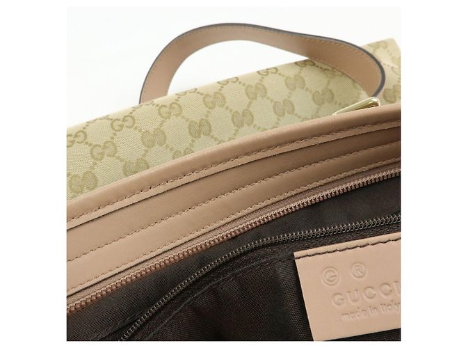 Borsa a tracolla GUCCI GG Canvas Leather Beige Pink 388924 - vista 22