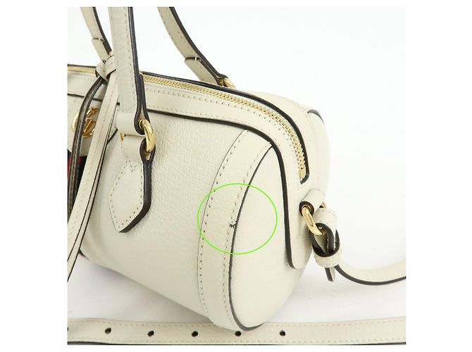 GUCCI Ophidia Sherry Sac à main et épaule 2Way en cuir Blanc 602577 - vue 15