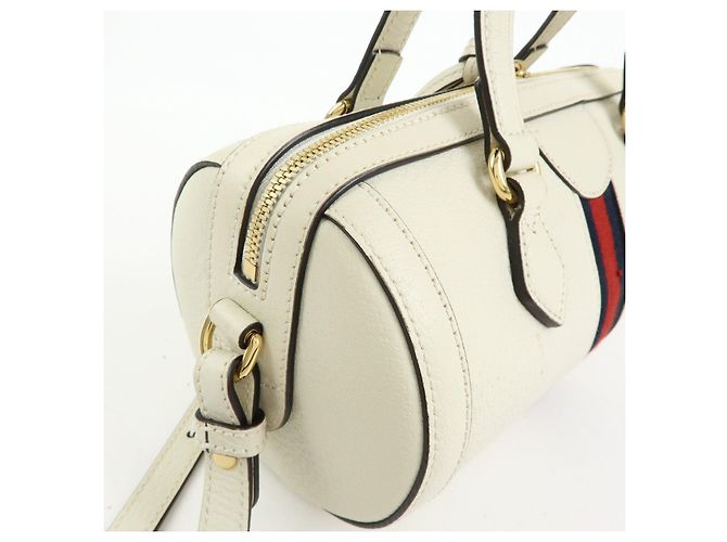 GUCCI Ophidia Sherry Sac à main et épaule 2Way en cuir Blanc 602577 - vue 16