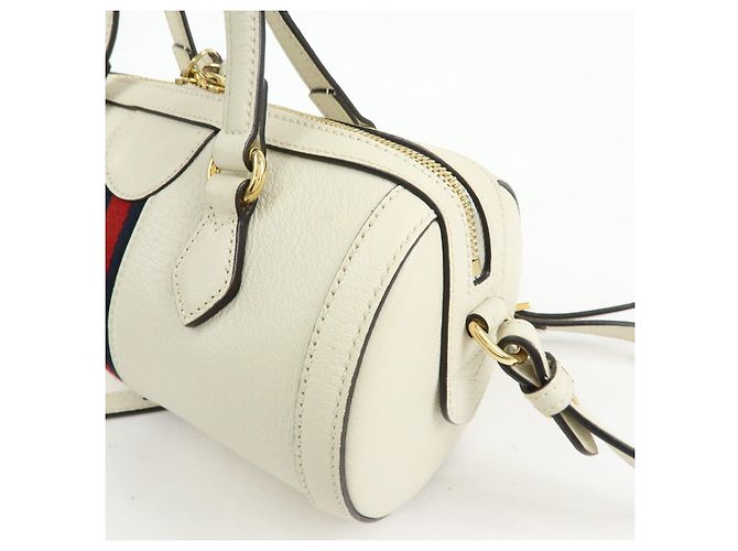 GUCCI Ophidia Sherry Sac à main et épaule 2Way en cuir Blanc 602577 - vue 17