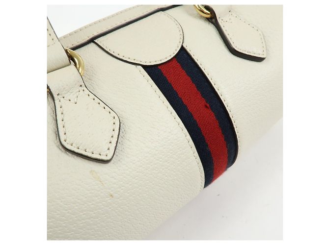 GUCCI Ophidia Sherry Sac à main et épaule 2Way en cuir Blanc 602577 - vue 18