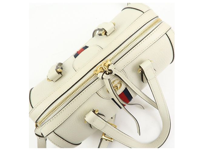 GUCCI Ophidia Sherry Sac à main et épaule 2Way en cuir Blanc 602577 - vue 19