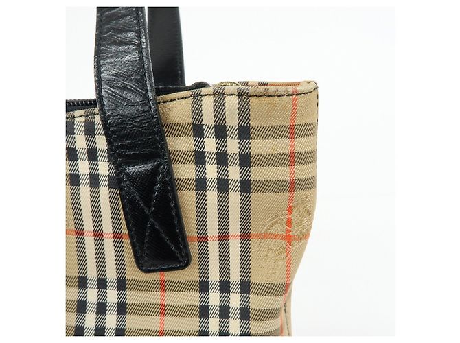 Borsa a spalla BURBERRY in tela e pelle Nova Plaid Beige Black - vista 15