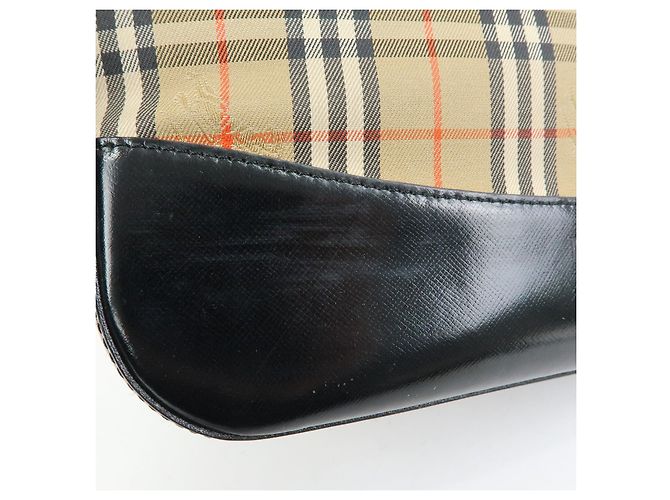 Borsa a spalla BURBERRY in tela e pelle Nova Plaid Beige Black - vista 19