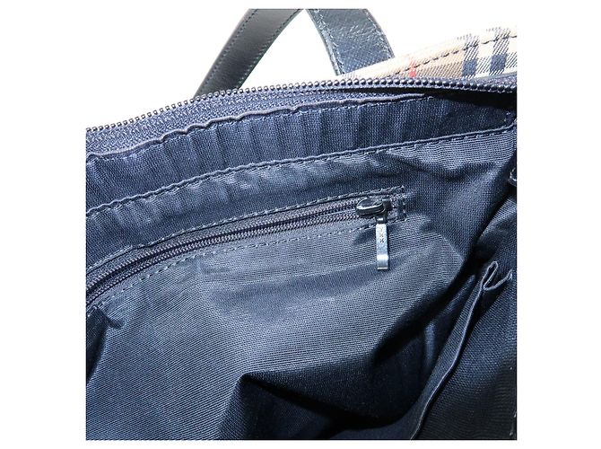Borsa a spalla BURBERRY in tela e pelle Nova Plaid Beige Black - vista 23