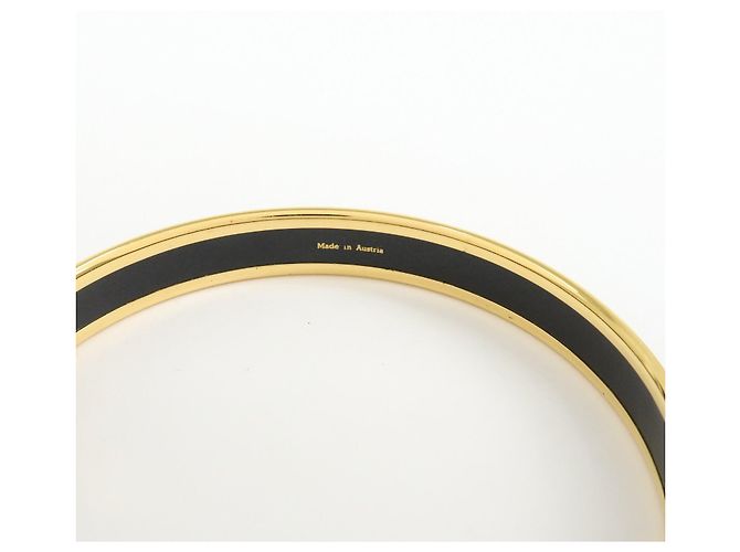 Hermès Bracciale Bangle HERMES Email PM Plated Nero e Oro - vista 8