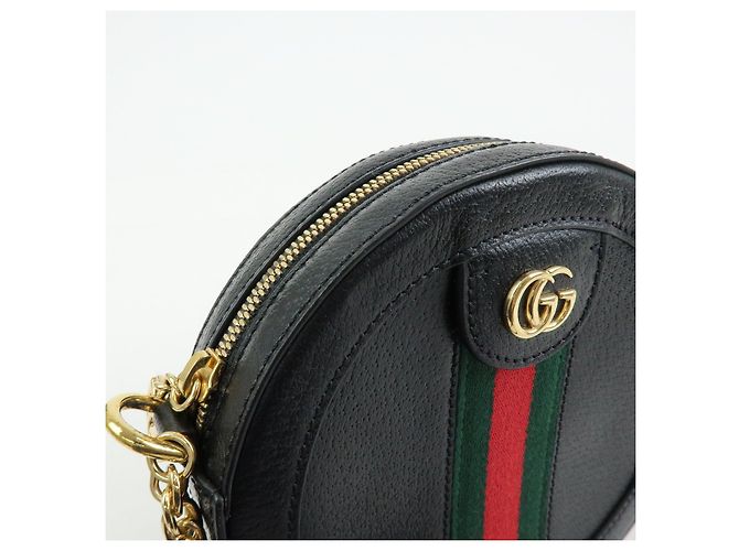 GUCCI Ophidia Sherry Mini Borsa a Tracolla Rotonda con Catena 550618 - vista 13