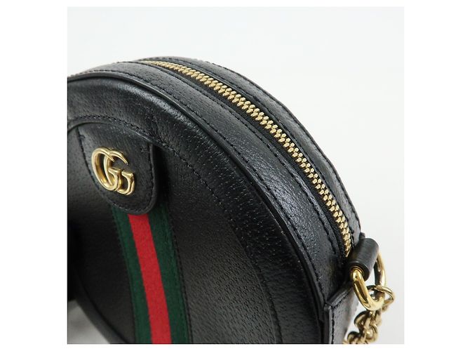 GUCCI Ophidia Sherry Mini Borsa a Tracolla Rotonda con Catena 550618 - vista 14