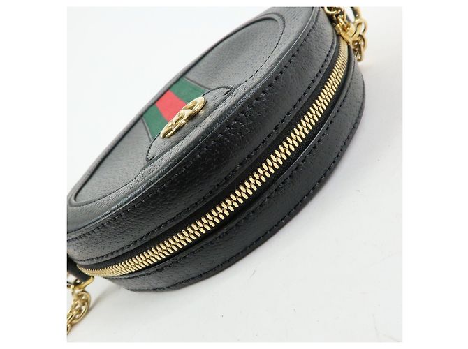 GUCCI Ophidia Sherry Mini Borsa a Tracolla Rotonda con Catena 550618 - vista 17