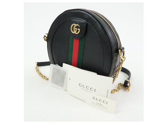 GUCCI Ophidia Sherry Mini Borsa a Tracolla Rotonda con Catena 550618 - vista 24