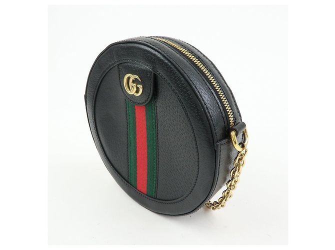 GUCCI Ophidia Sherry Mini Borsa a Tracolla Rotonda con Catena 550618 - vista 3