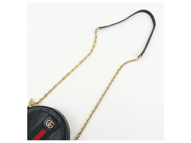 GUCCI Ophidia Sherry Mini Borsa a Tracolla Rotonda con Catena 550618 - vista 6